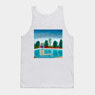 Man by pool Tank Top